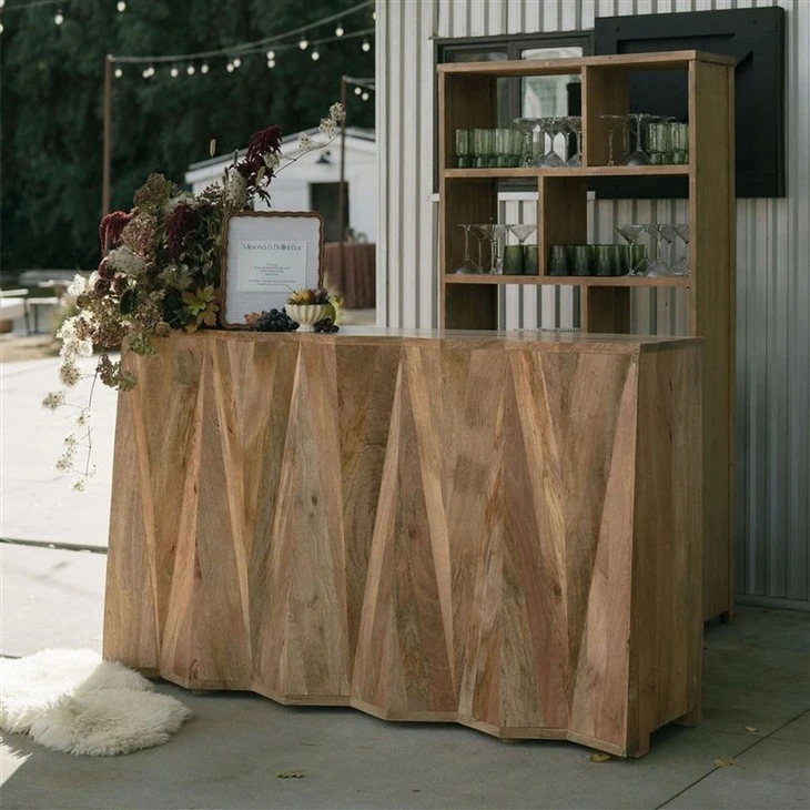 Accordion Wood Bar Counter factory