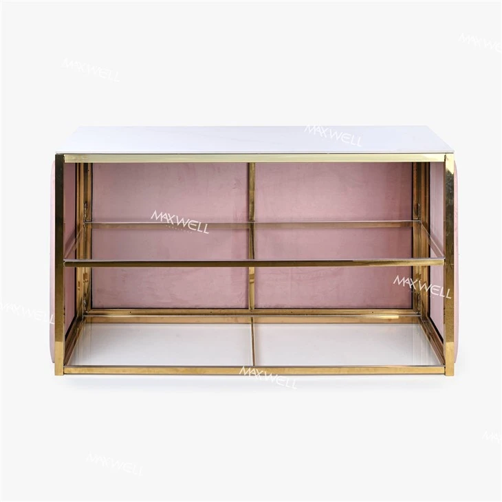 Foldable Velvet Bar Counter With Gold Frame suppliers