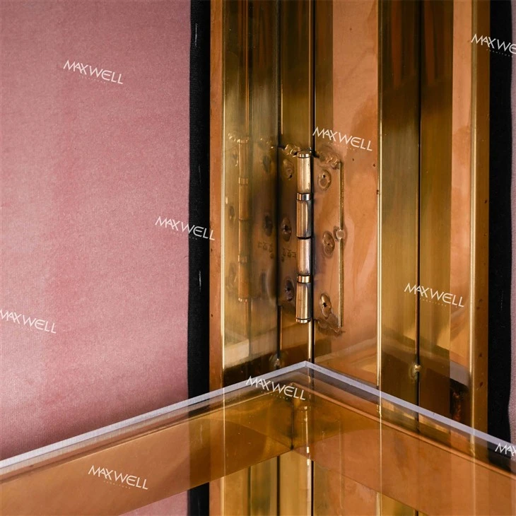 Foldable Velvet Bar Counter With Gold Frame factory