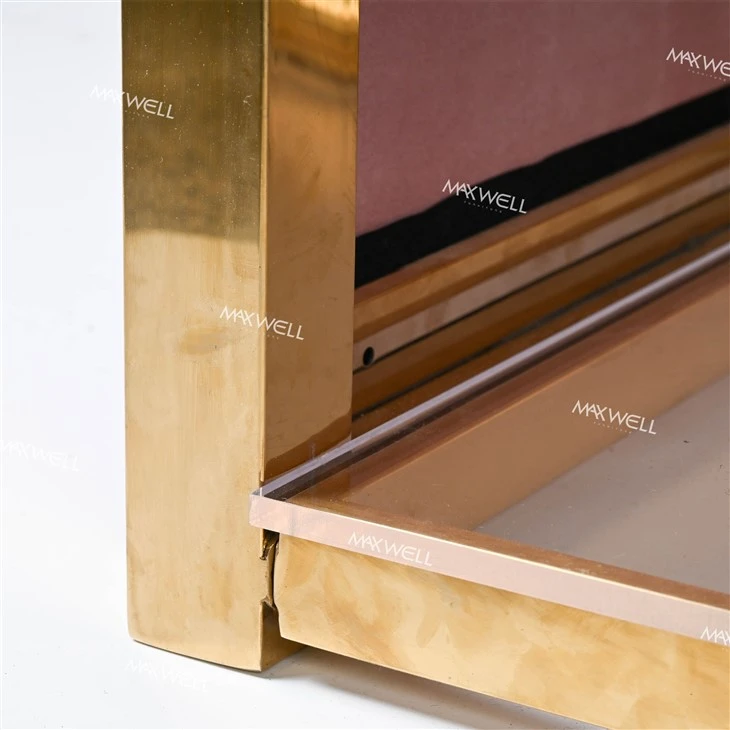 Foldable Velvet Bar Counter With Gold Frame best
