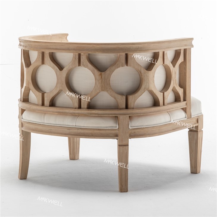 Hollow Carved Solid Wood Banquet Wedding Sofa factory