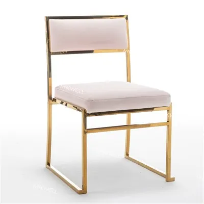Bright Gold Stainless Steel Wedding Chair