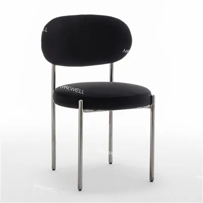 Stainless Steel Black Velvet Event Chair