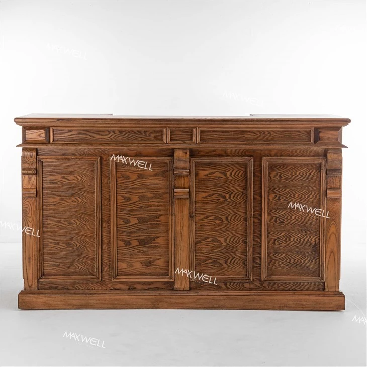 Vintage Wood Event Bar Counter